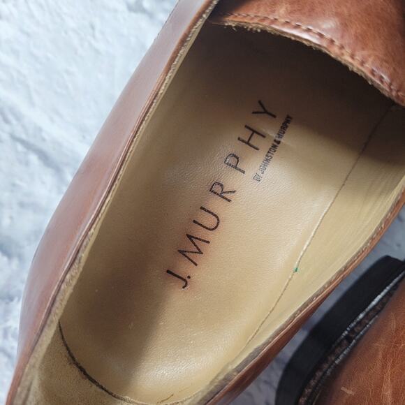 J. Murphy by Johnston & Murphy Brown Distressed Cap Toe Oxford 59 11056 size 10M - Picture 10 of 16